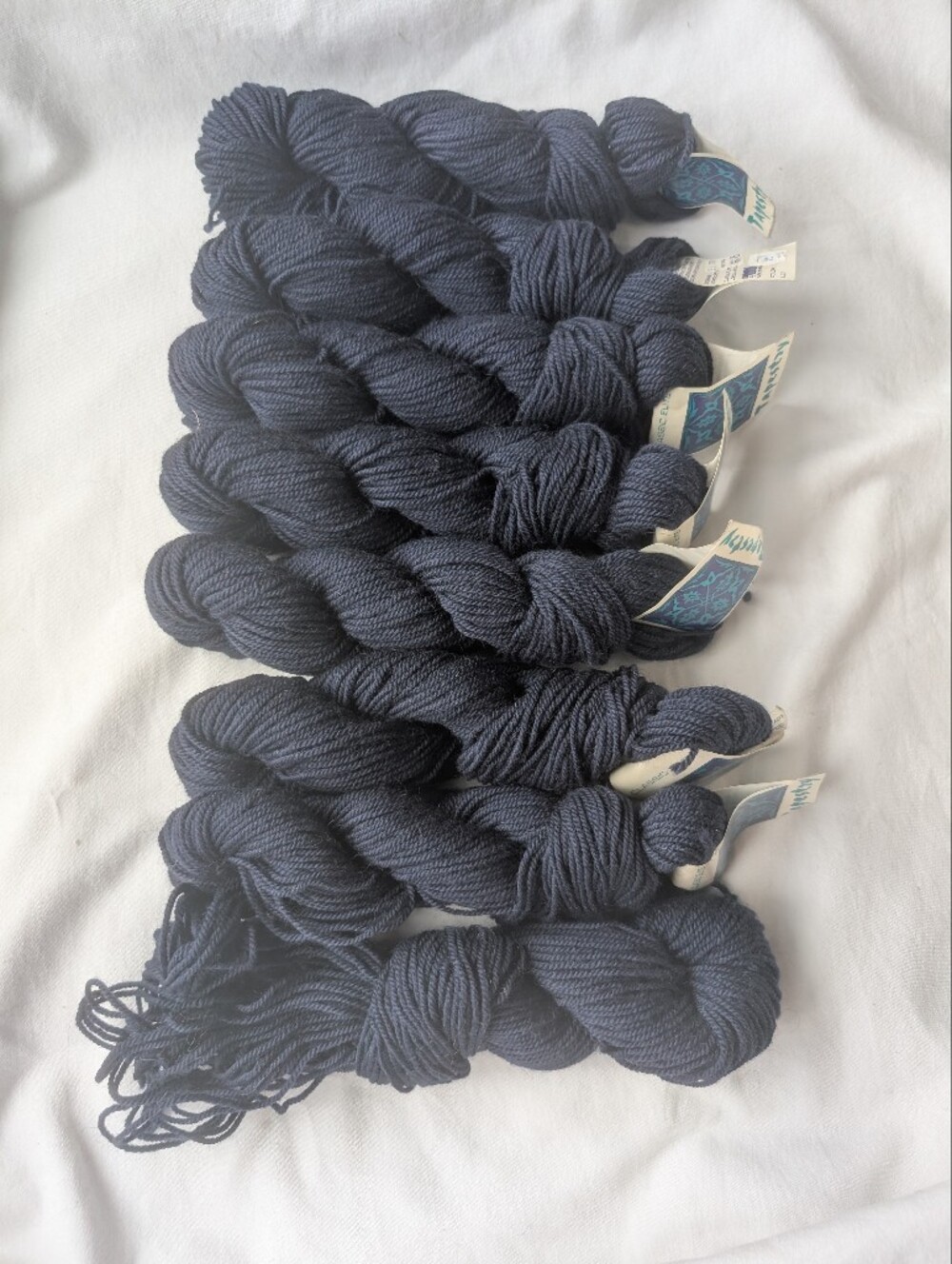 Classic Elite Tapestry Navy Wool Mohair Yarn - 8 Skeins - Picture 2 of 8